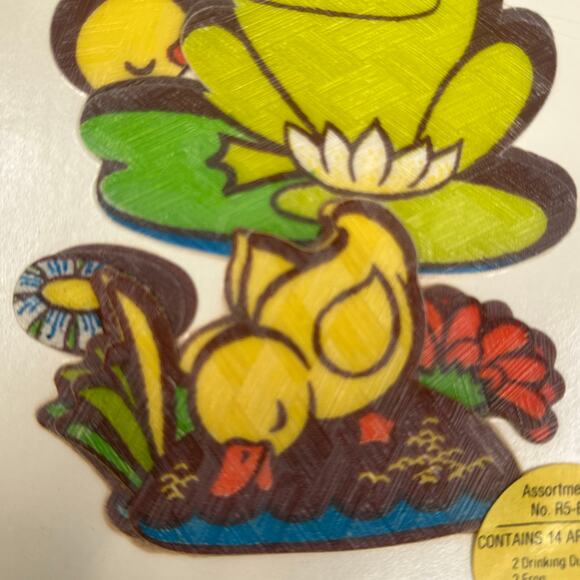 VTG 14 Rave Bathtub Appliqués Sheet Vinyl Retro Y2K Tub Safety Decals Frog Duck - Picture 6 of 16